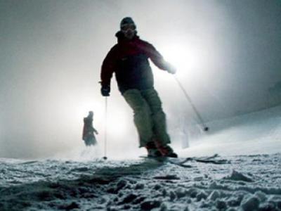 Night skiing at the Plitvice Lakes